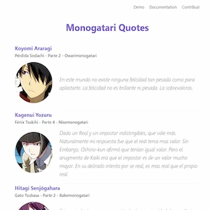 Monogatari Quotes API